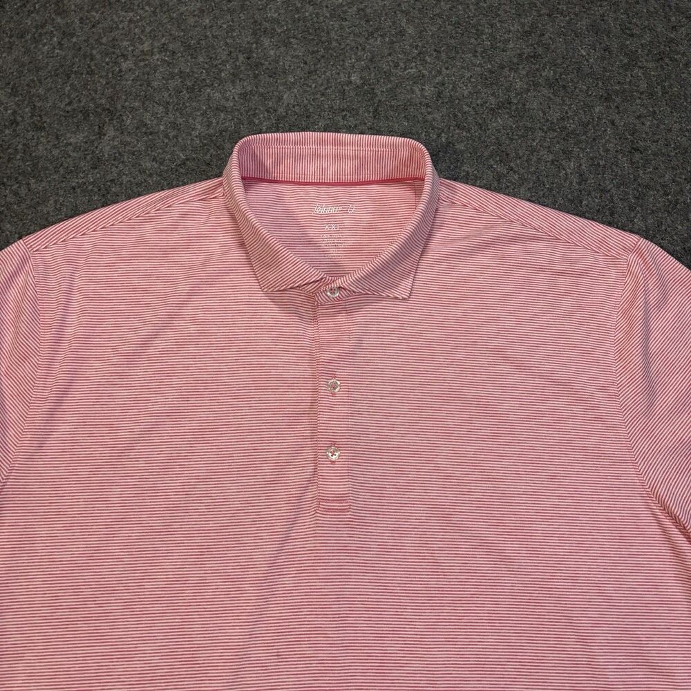 Johnnie O Polo Shirt Mens Size 2XL Short Sleeve Striped Performance